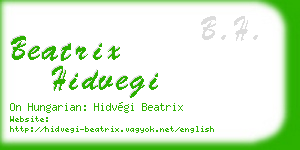 beatrix hidvegi business card